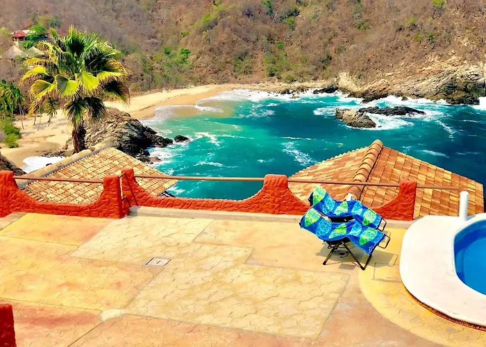 Exclusivo Bungalow Con Playa Semi-Privada, Alberca Vista Infinita Al Oceano Pacifico, Playa Zipolite-Mazunte, 8 Hermosas Playas Cercanas, Vive Experiencias Inolvidables En Este Paraiso En Las Costas De Oaxaca, Nomadas Digitales Starlink Wifi 203 Mbps