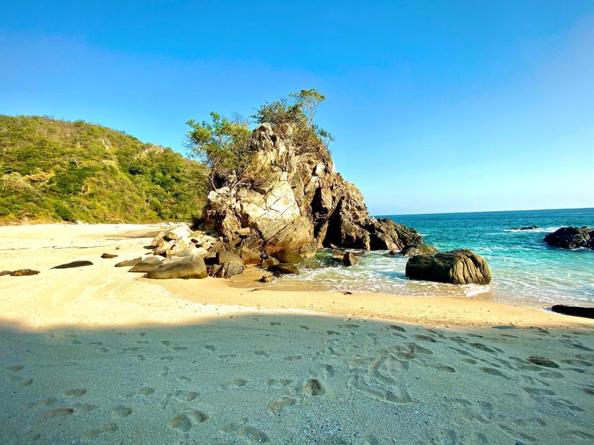 Exclusivo Bungalow Con Playa Semi-Privada, Alberca Vista Infinita Al Oceano Pacifico, Playa Zipolite-Mazunte, 8 Hermosas Playas Cercanas, Vive Experiencias Inolvidables En Este Paraiso En Las Costas De Oaxaca, Nomadas Digitales Starlink Wifi 203 Mbps Puerto Angel