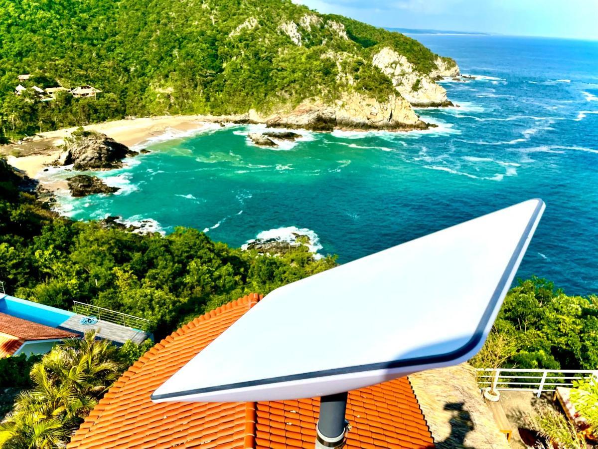 Exclusivo Bungalow Con Playa Semi-Privada, Alberca Vista Infinita Al Oceano Pacifico, Playa Zipolite-Mazunte, 8 Hermosas Playas Cercanas, Vive Experiencias Inolvidables En Este Paraiso En Las Costas De Oaxaca, Nomadas Digitales Starlink Wifi 203 Mbps Villa *