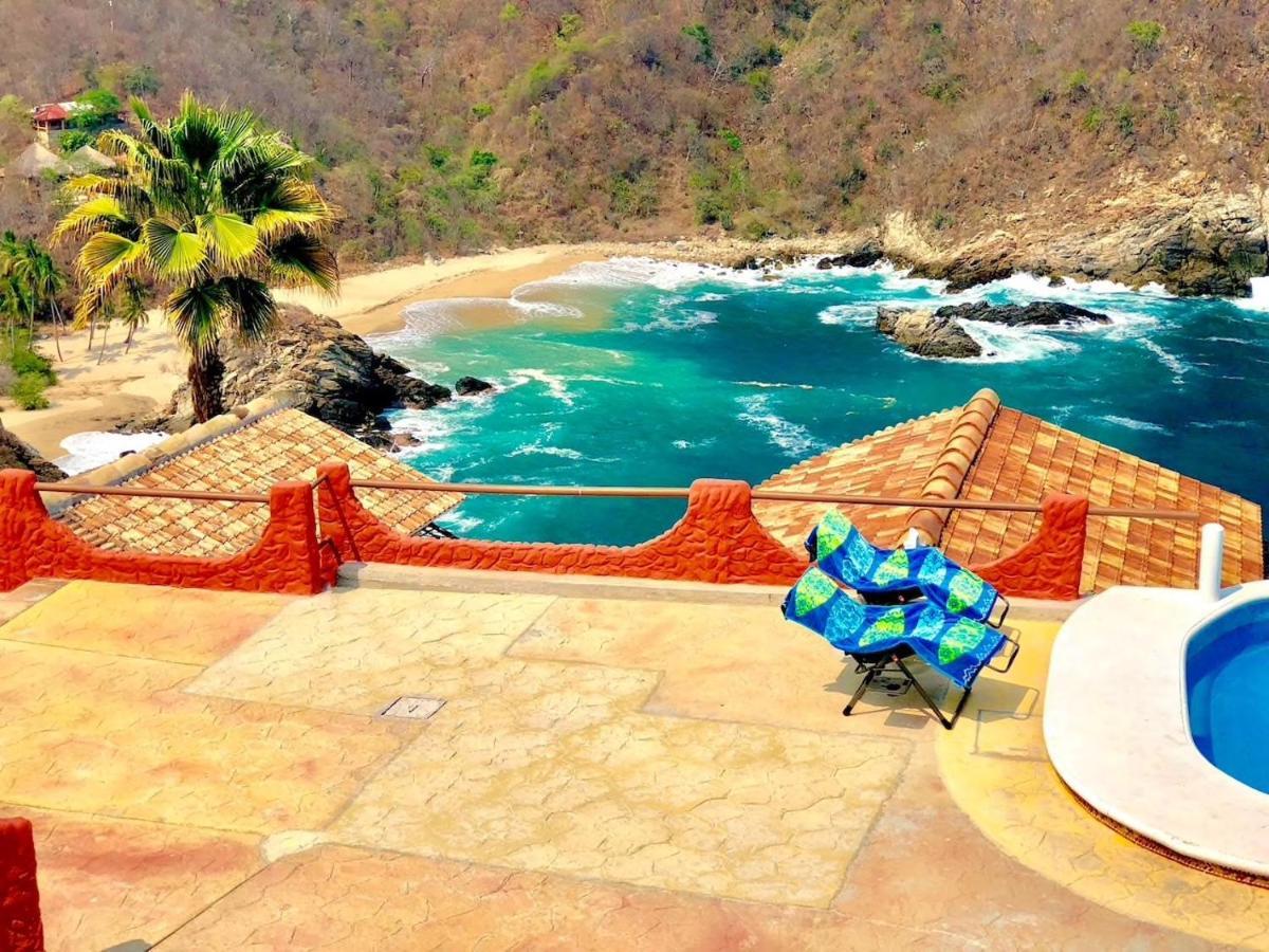 Exclusivo Bungalow Con Playa Semi-Privada, Alberca Vista Infinita Al Oceano Pacifico, Playa Zipolite-Mazunte, 8 Hermosas Playas Cercanas, Vive Experiencias Inolvidables En Este Paraiso En Las Costas De Oaxaca, Nomadas Digitales Starlink Wifi 203 Mbps Puerto Angel