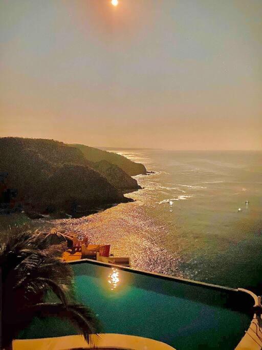 Exclusivo Bungalow Con Playa Semi-Privada, Alberca Vista Infinita Al Oceano Pacifico, Playa Zipolite-Mazunte, 8 Hermosas Playas Cercanas, Vive Experiencias Inolvidables En Este Paraiso En Las Costas De Oaxaca, Nomadas Digitales Starlink Wifi 203 Mbps Puerto Angel