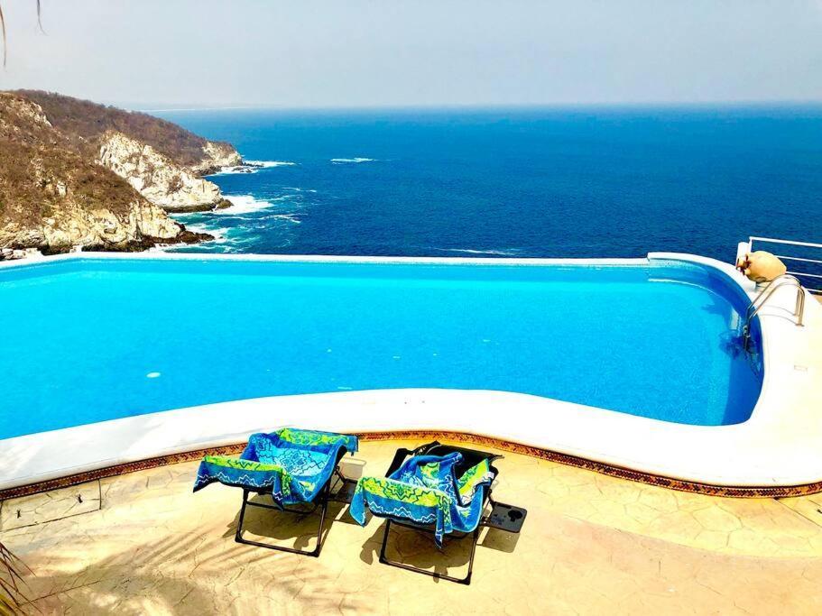 Exclusivo Bungalow Con Playa Semi-Privada, Alberca Vista Infinita Al Oceano Pacifico, Playa Zipolite-Mazunte, 8 Hermosas Playas Cercanas, Vive Experiencias Inolvidables En Este Paraiso En Las Costas De Oaxaca, Nomadas Digitales Starlink Wifi 203 Mbps Villa *