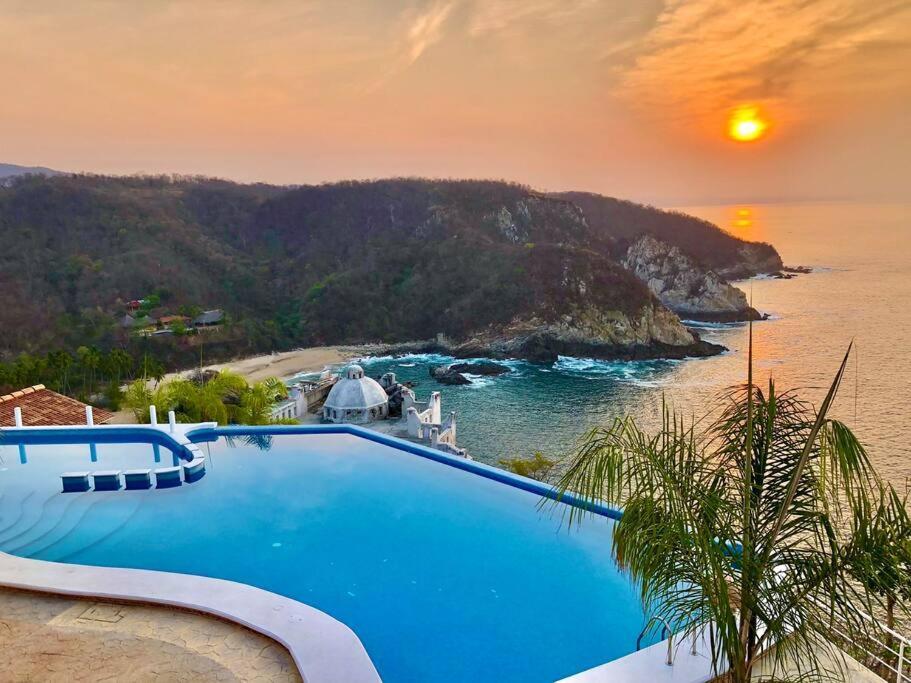 Exclusivo Bungalow Con Playa Semi-Privada, Alberca Vista Infinita Al Oceano Pacifico, Playa Zipolite-Mazunte, 8 Hermosas Playas Cercanas, Vive Experiencias Inolvidables En Este Paraiso En Las Costas De Oaxaca, Nomadas Digitales Starlink Wifi 203 Mbps Villa