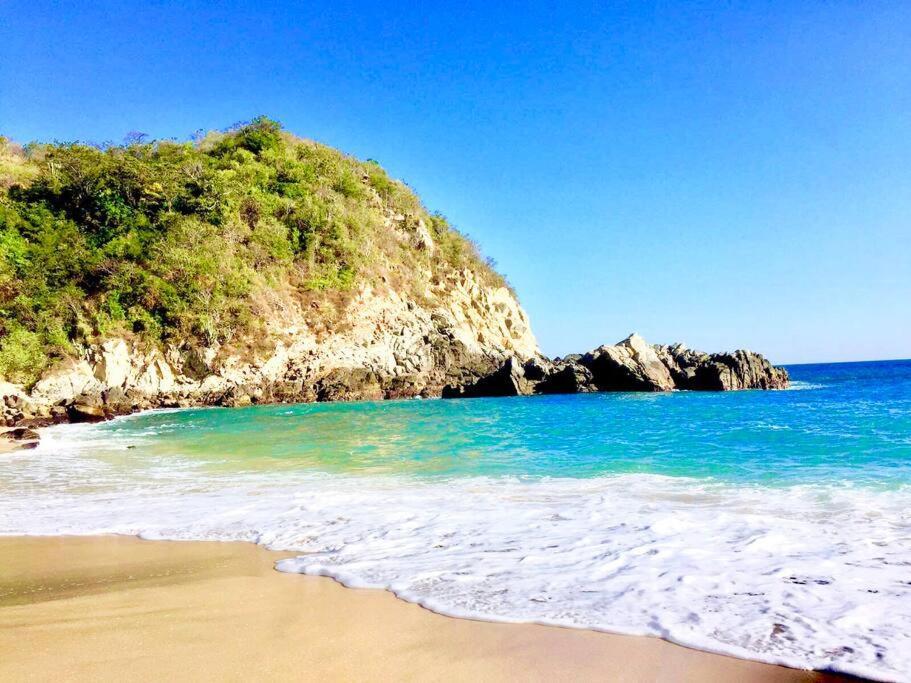 Exclusivo Bungalow Con Playa Semi-Privada, Alberca Vista Infinita Al Oceano Pacifico, Playa Zipolite-Mazunte, 8 Hermosas Playas Cercanas, Vive Experiencias Inolvidables En Este Paraiso En Las Costas De Oaxaca, Nomadas Digitales Starlink Wifi 203 Mbps * Puerto Angel