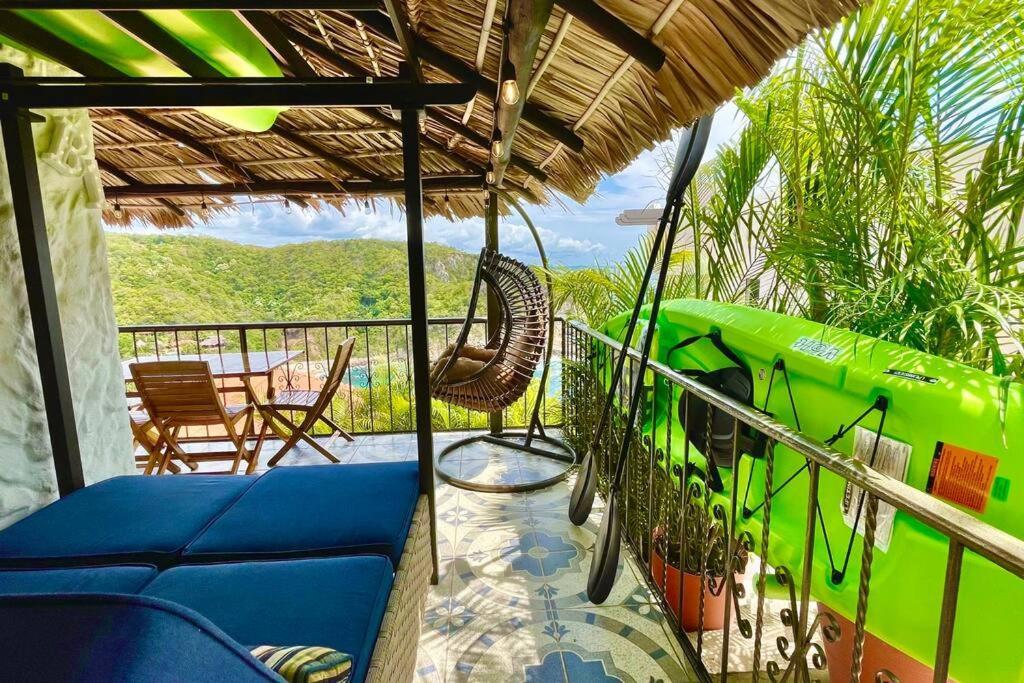 Exclusivo Bungalow Con Playa Semi-Privada, Alberca Vista Infinita Al Oceano Pacifico, Playa Zipolite-Mazunte, 8 Hermosas Playas Cercanas, Vive Experiencias Inolvidables En Este Paraiso En Las Costas De Oaxaca, Nomadas Digitales Starlink Wifi 203 Mbps Puerto Angel
