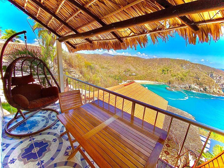 Villa Exclusivo Bungalow Con Playa Semi-Privada, Alberca Vista Infinita Al Oceano Pacifico, Playa Zipolite-Mazunte, 8 Hermosas Playas Cercanas, Vive Experiencias Inolvidables En Este Paraiso En Las Costas De Oaxaca, Nomadas Digitales Starlink Wifi 203 Mbps *