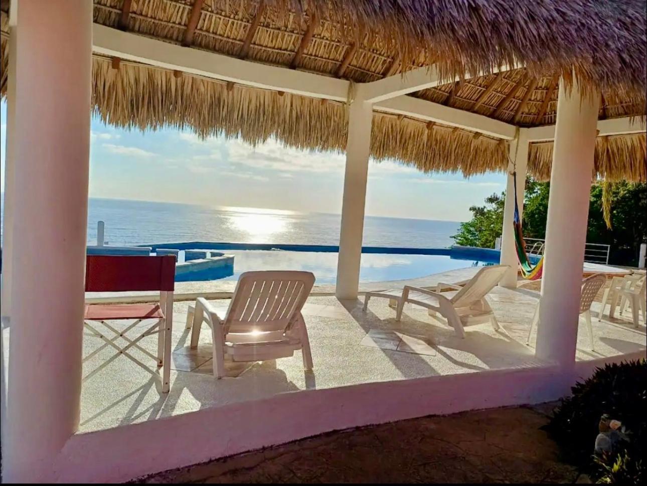 Exclusivo Bungalow Con Playa Semi-Privada, Alberca Vista Infinita Al Oceano Pacifico, Playa Zipolite-Mazunte, 8 Hermosas Playas Cercanas, Vive Experiencias Inolvidables En Este Paraiso En Las Costas De Oaxaca, Nomadas Digitales Starlink Wifi 203 Mbps Villa