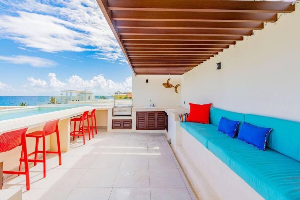 Tortuga Azul Private Terrace Rooftop Pool W Bbq Access 11 Pools Free Club * Akumal