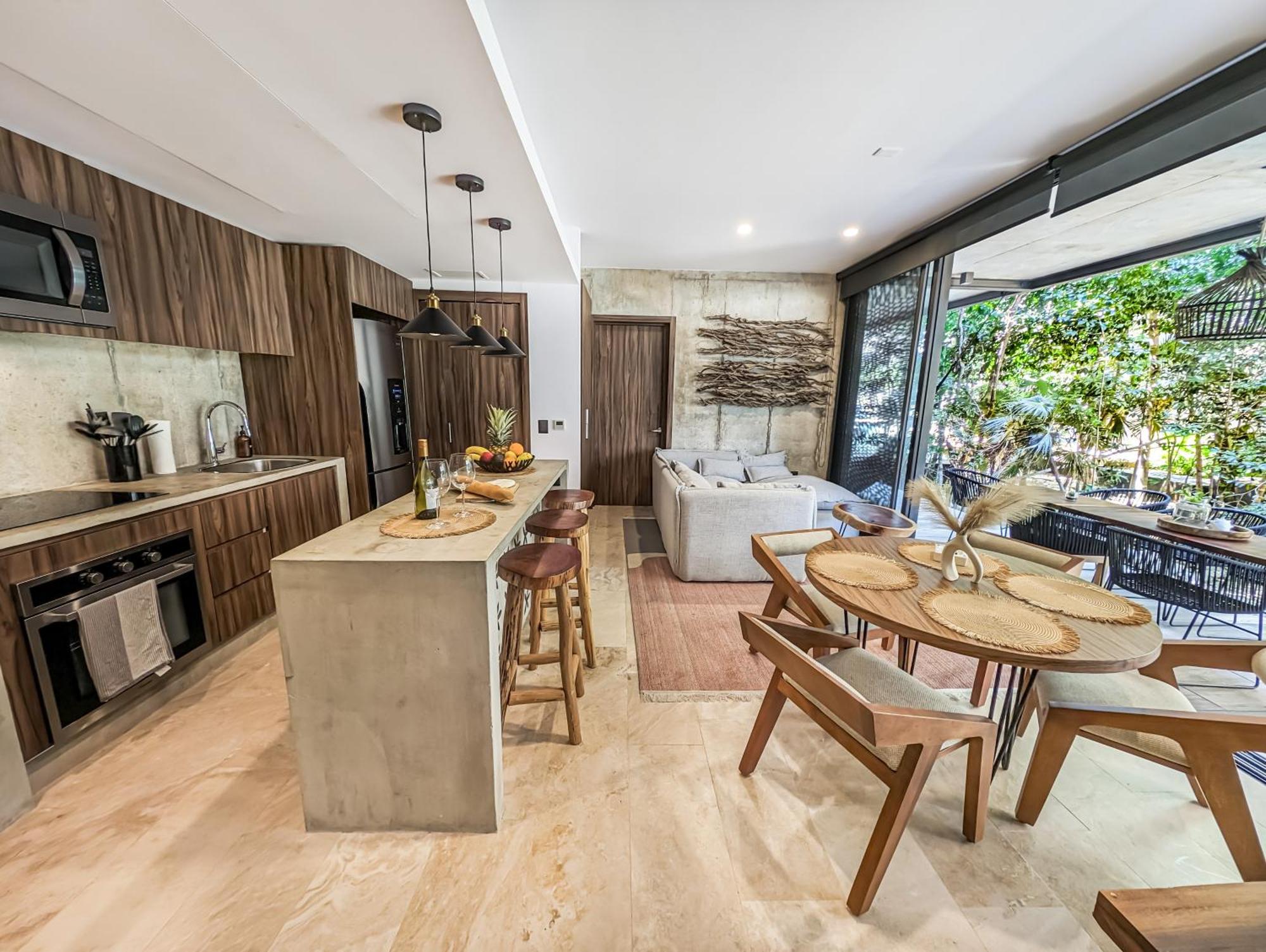 Apartment 2-br Tropical Retreat With Sauna, Gym And Pool Tulum