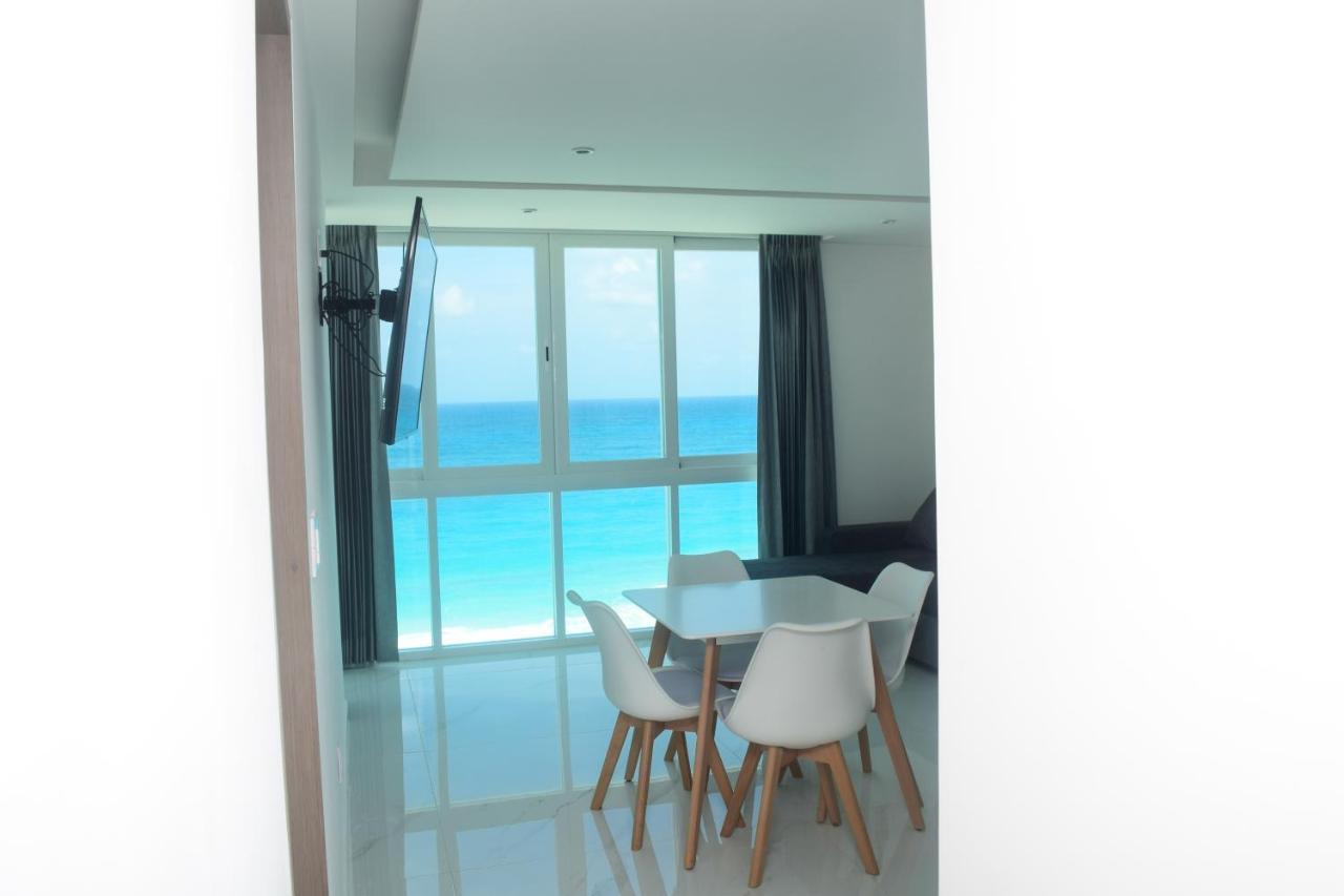 Nuevo Estudio A Pie De Playa, Vistas Increibles, Alberca, Gym Jacuzi, Seguridad, 3503 Cancun