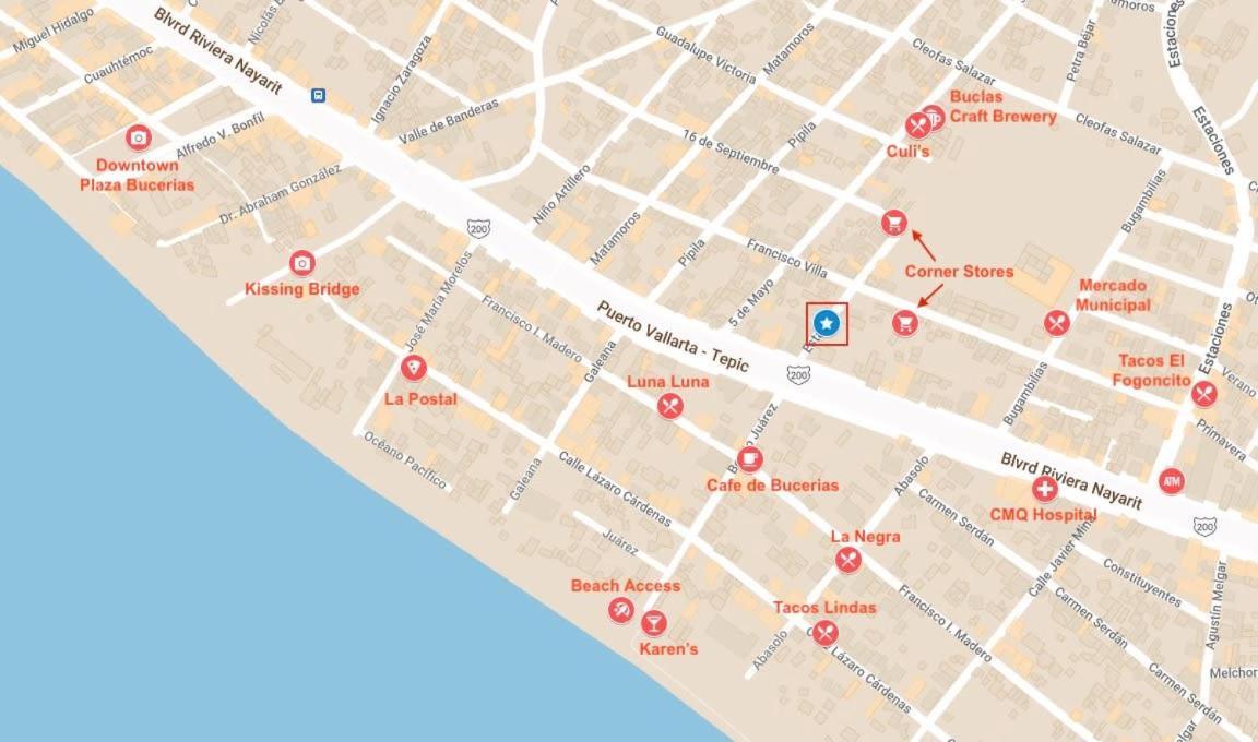 Estadios - Only 3 Blocks To Apartment Bucerias