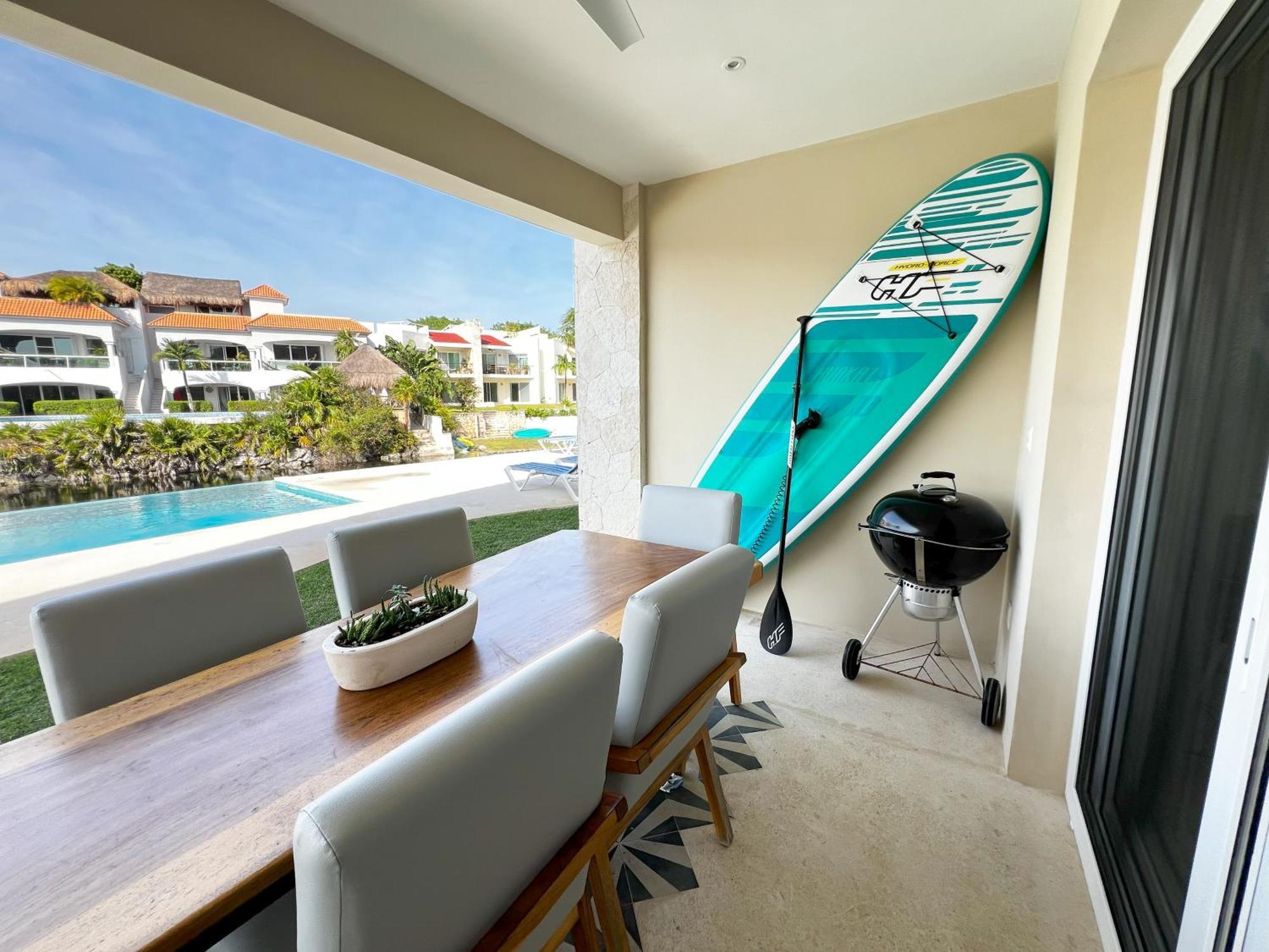 Exclusive, Lagoon Front, 2 Min Beach, Groundfloor, Grill & Paddelboard * Puerto Aventuras