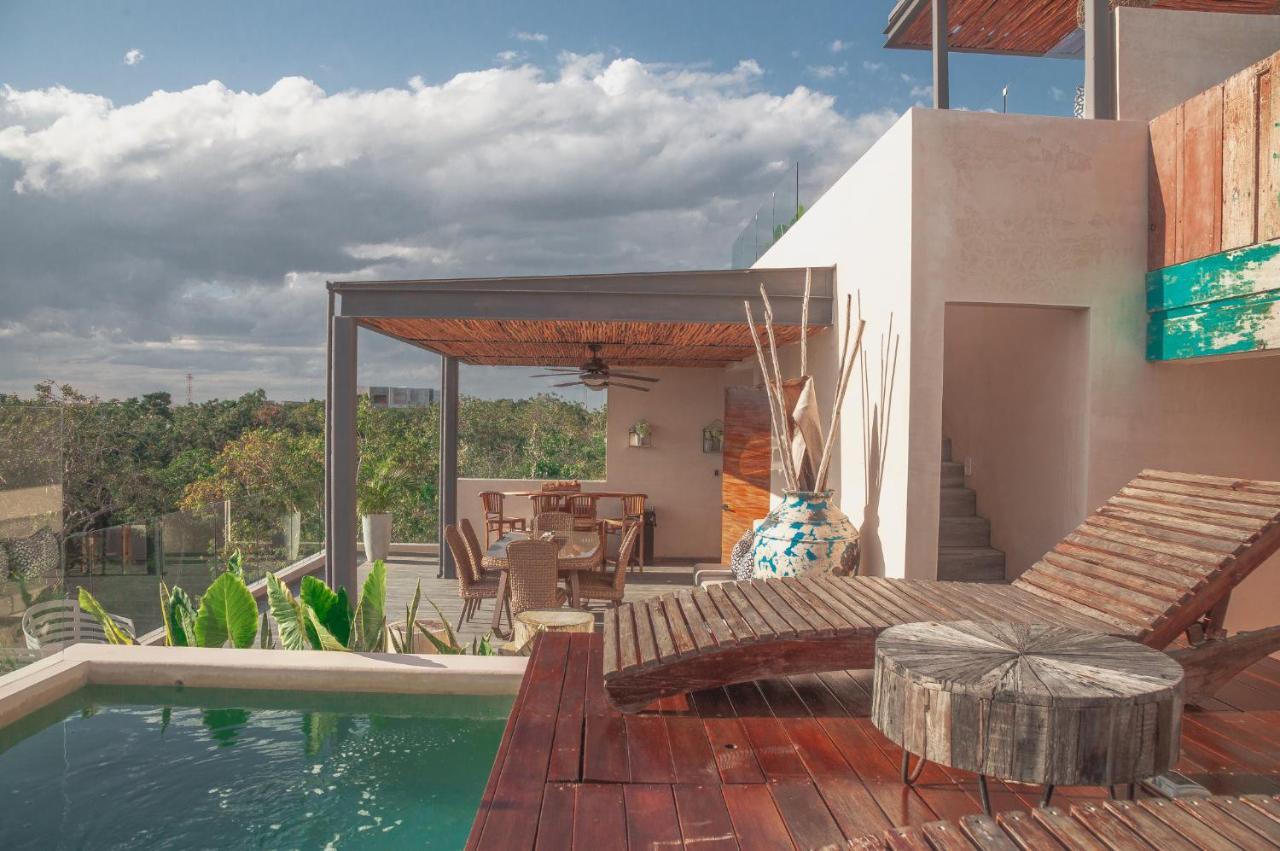 Apartment Kataleya By Zaazil - New Luxury Amazing Combo For Up To 20 People - Penthouse Aptartment , Private Pool, Terrace , Roof And Hot Tub In Luum Zama In The Jungle Tulum