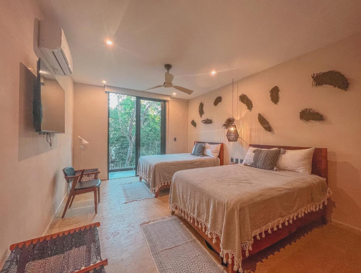 Kataleya By Zaazil - New Luxury Amazing Combo For Up To 20 People - Penthouse Aptartment , Private Pool, Terrace , Roof And Hot Tub In Luum Zama In The Jungle Apartment Tulum