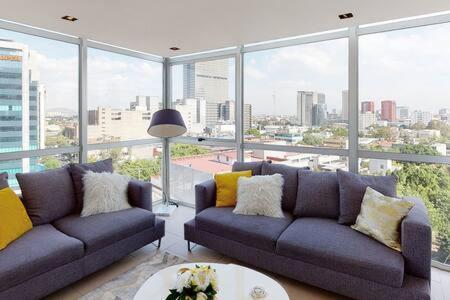 Aurora Maiahome-2bd Amazing View In Polanco -pool Gym *